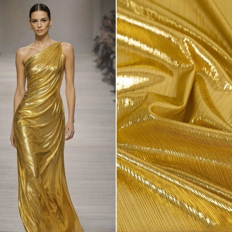 Kain Rajut Bergaris Kuning Kee - Sewing Fabric ulasan dan harga